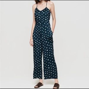 Lou & Grey Satin Polkadot Jumpsuit
